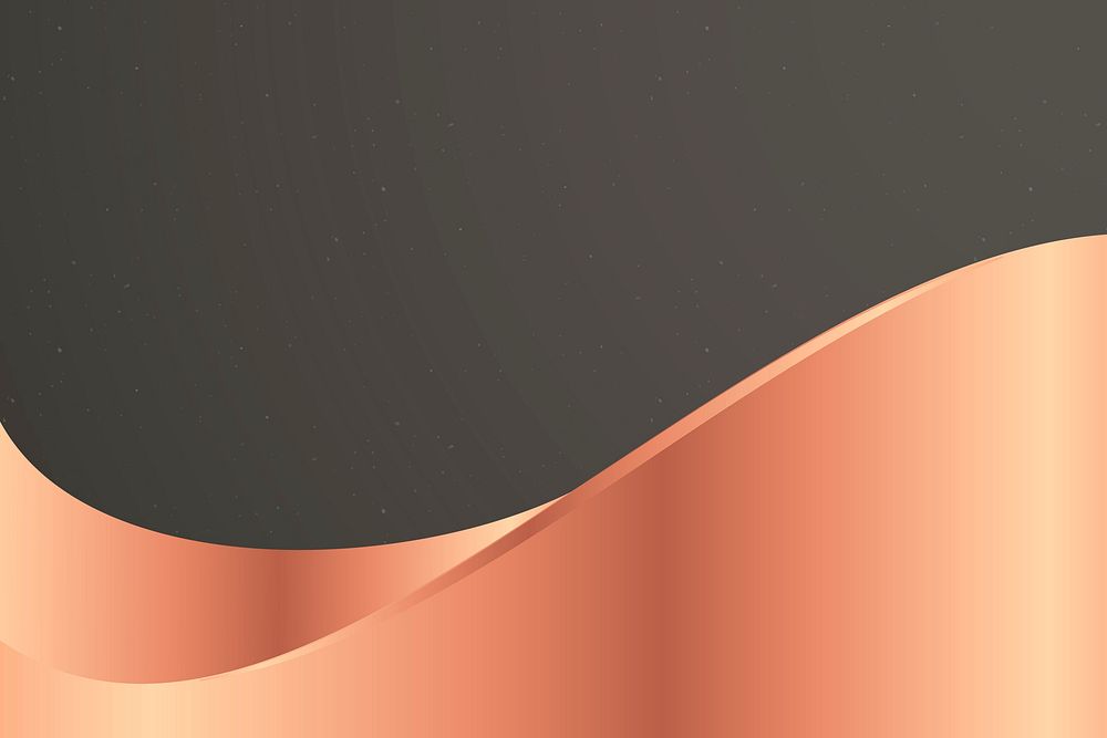 Dark gray background vector with copper wave 