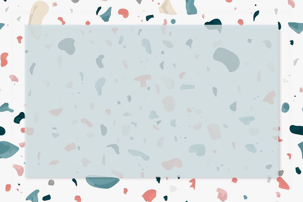 Terrazzo seamless pattern frame psd with text space