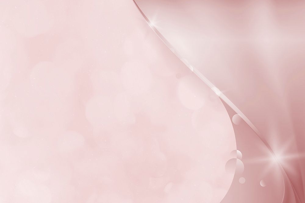 Pink border psd with bokeh light background