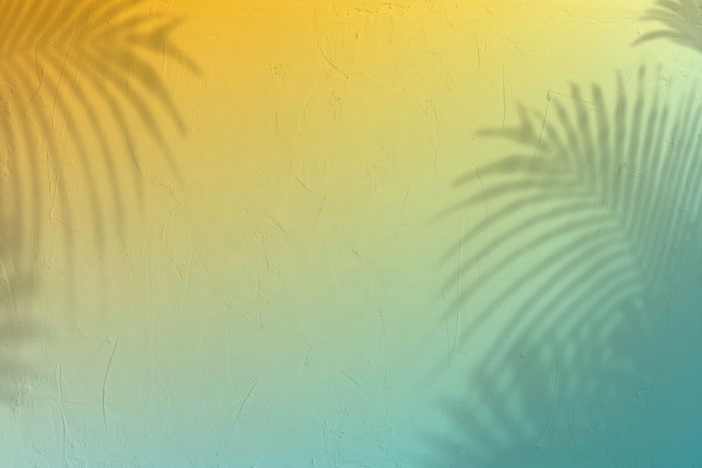 Tropical gradient background psd with leaf shadow