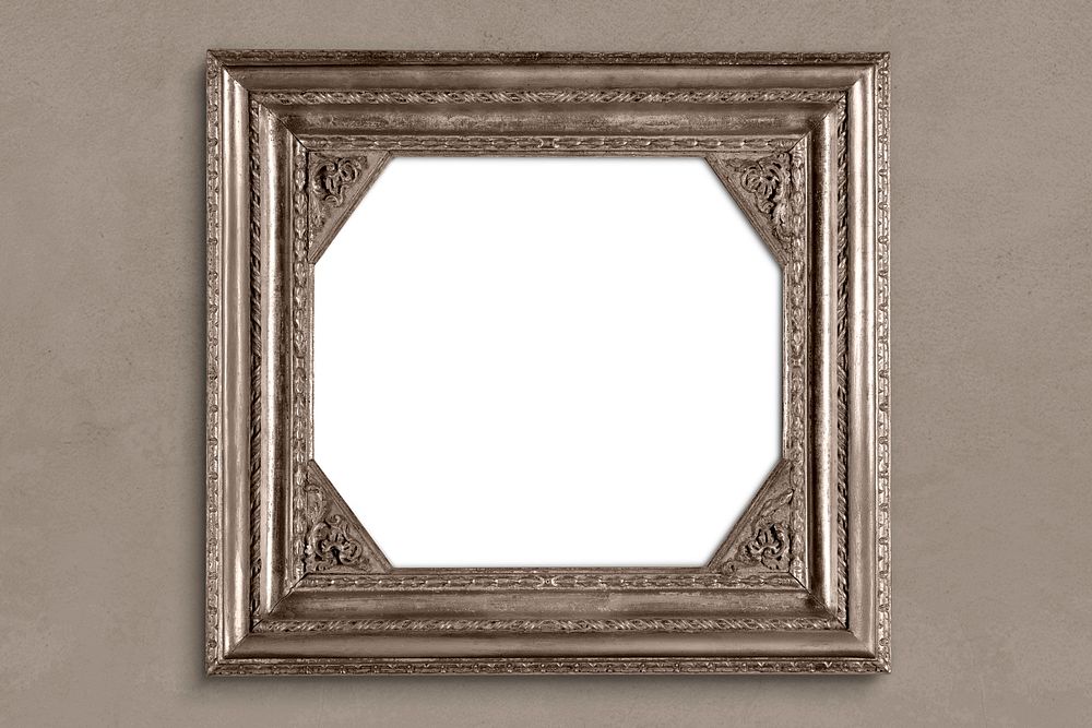 Antique picture frame mockup psd, home decor, vintage bronze design