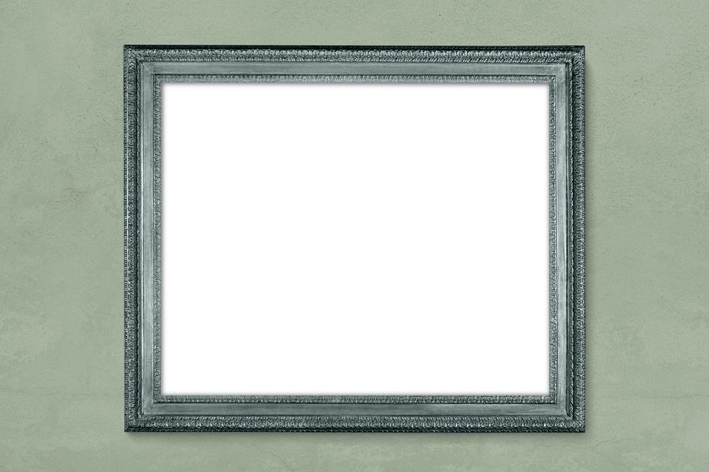 Antique frame mockup psd, home decor, vintage gray design