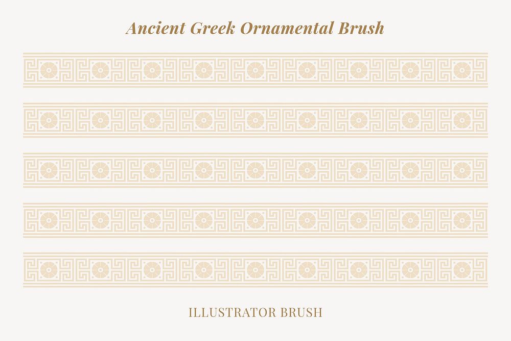 Greek brush pattern illustrator vector add-on set