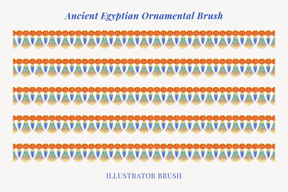Egyptian pattern illustrator brush vector add-on set