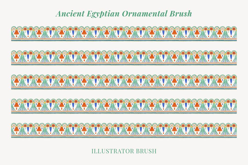 Pattern brush, Egyptian ornamental, vector add-on set