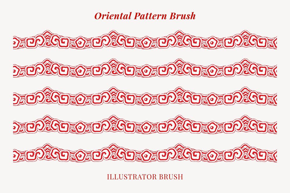 Meander pattern illustrator brush vector add-on set