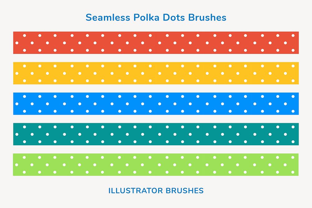 Polka dot illustrator brush vector add-on set