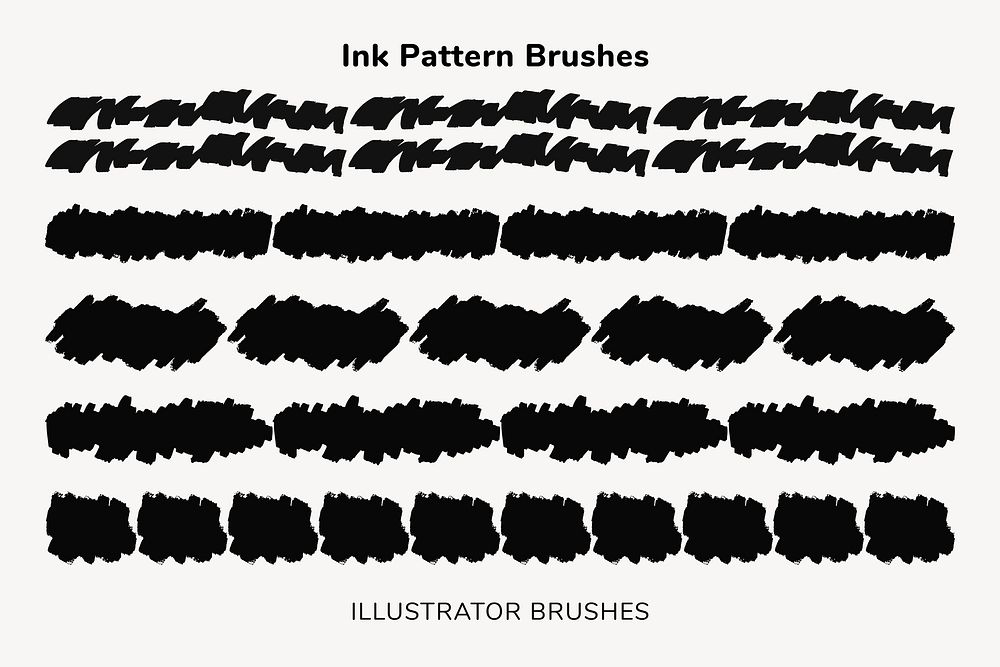Ink illustrator brush vector add-on set
