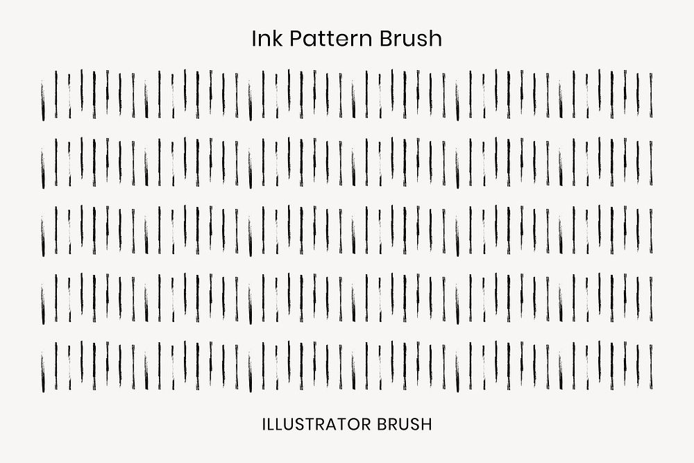 Ink illustrator brush vector seamless pattern set