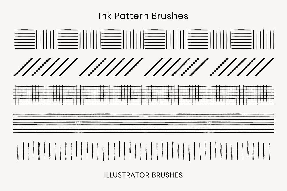 Ink pattern illustrator brush vector add-on set