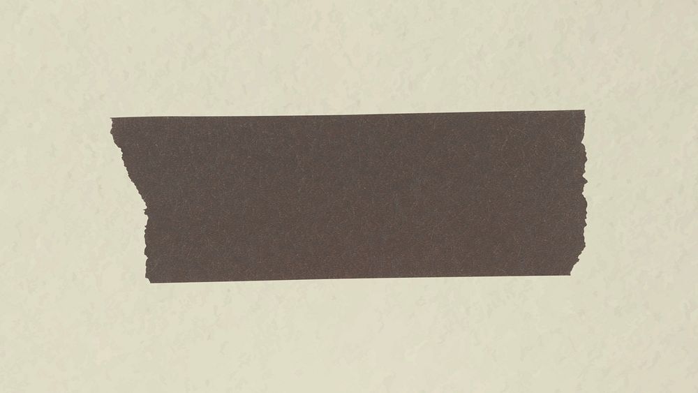 Simple washi tape sticker, brown collage element