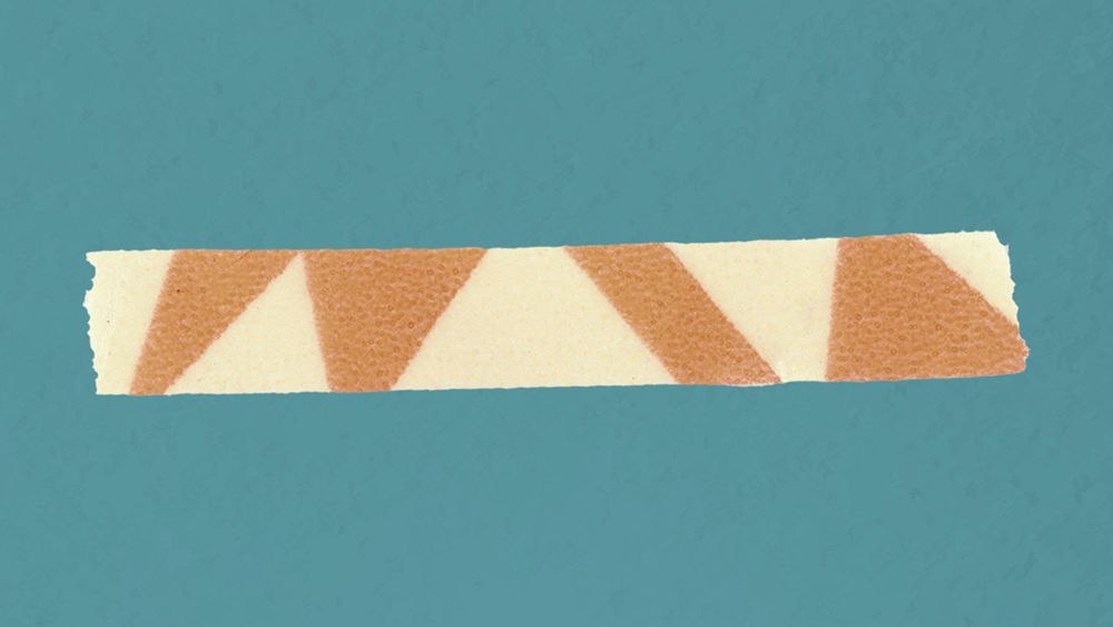 Abstract washi tape clipart, brown pastel design