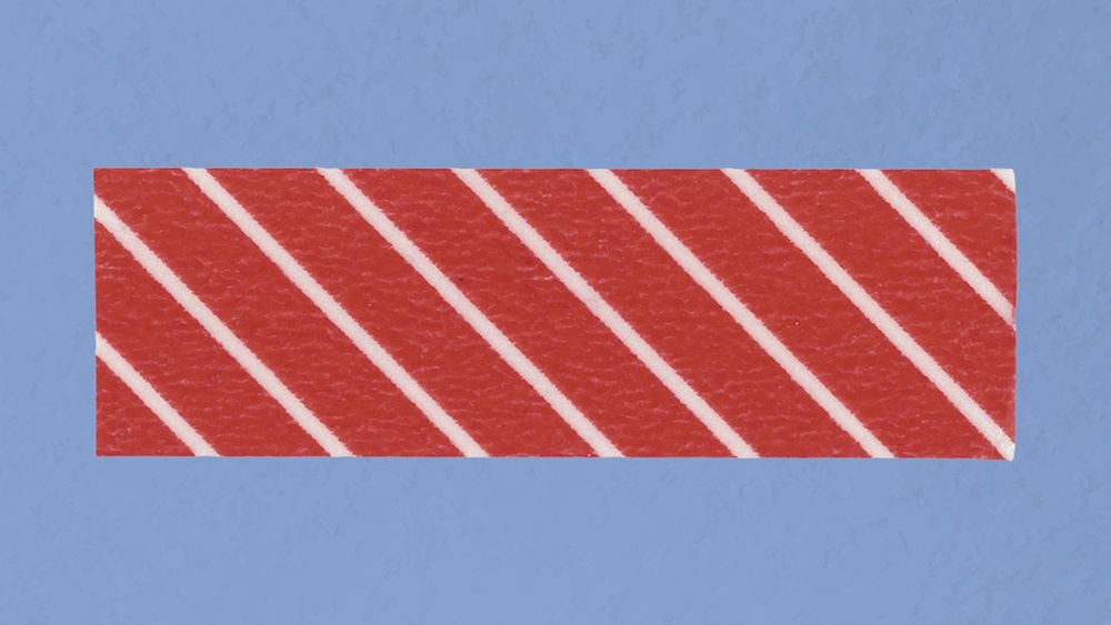 Stripe washi tape clipart, red pattern design
