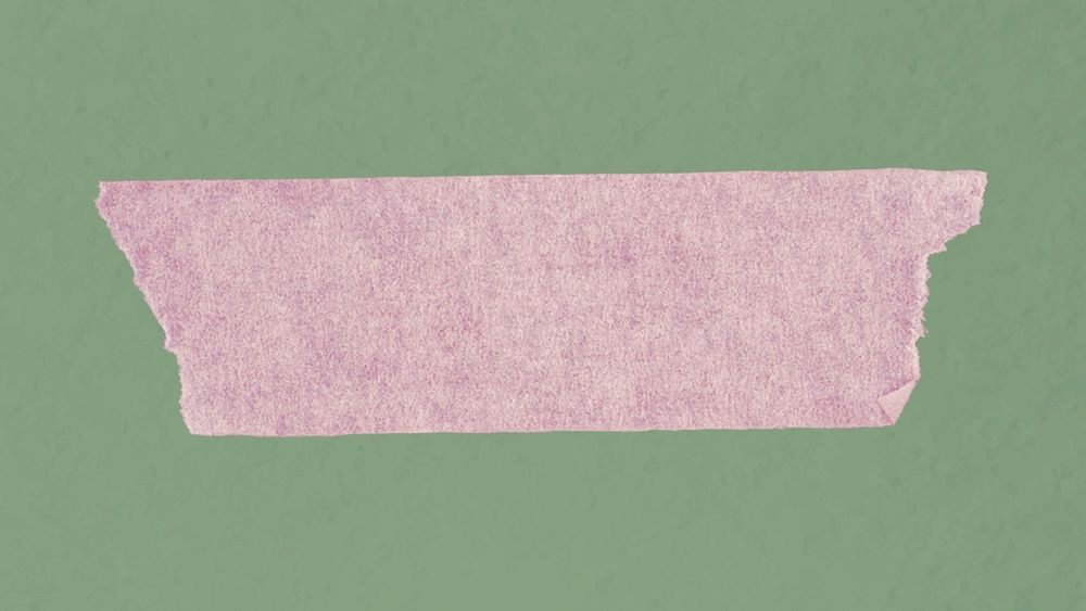 Simple washi tape sticker, pink collage element