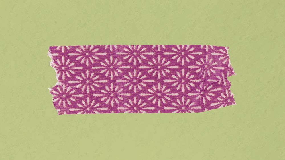 Vintage washi tape clipart, pink pattern design 