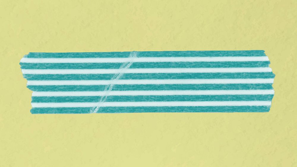 Stripe washi tape clipart, green pattern design