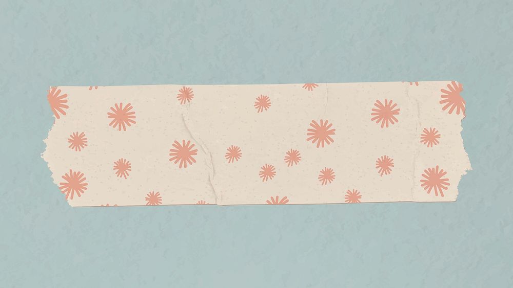 Cute pattern washi tape clipart, beige digital decorative stationery