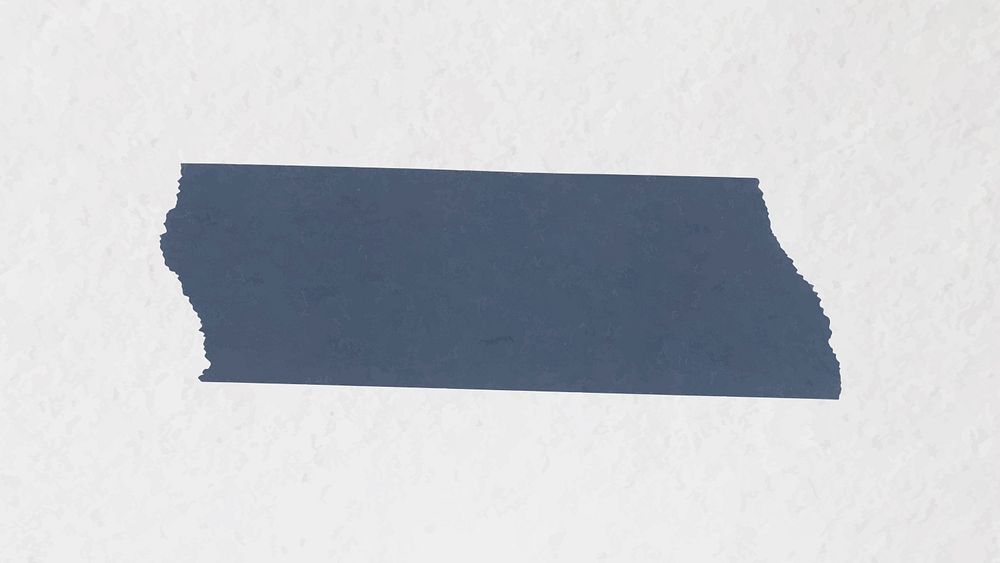 Blue washi tape collage element, cute digital decorative clipart