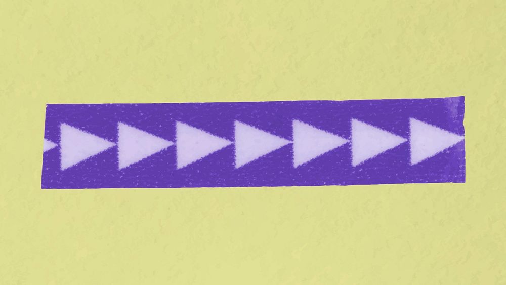 Arrow pattern tape clipart, purple collage element