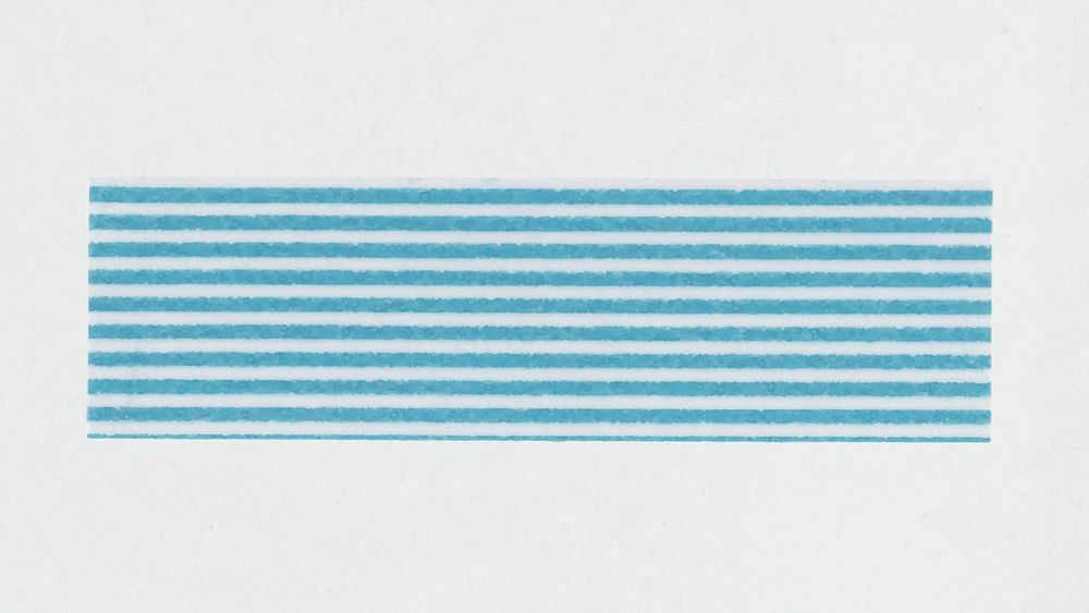 Blue washi tape clipart, striped pattern collage element