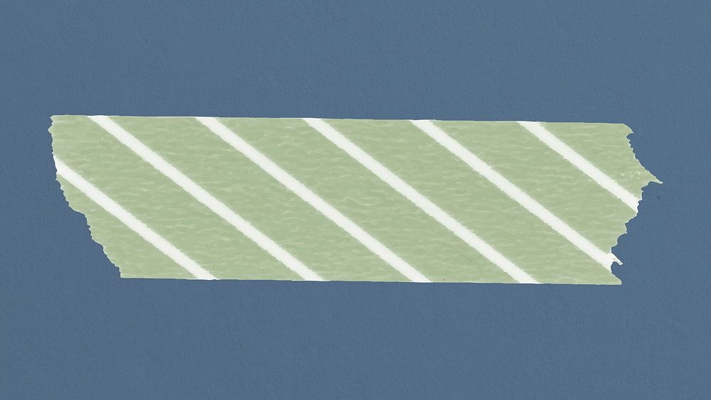 Pattern washi tape clipart, green stripes design