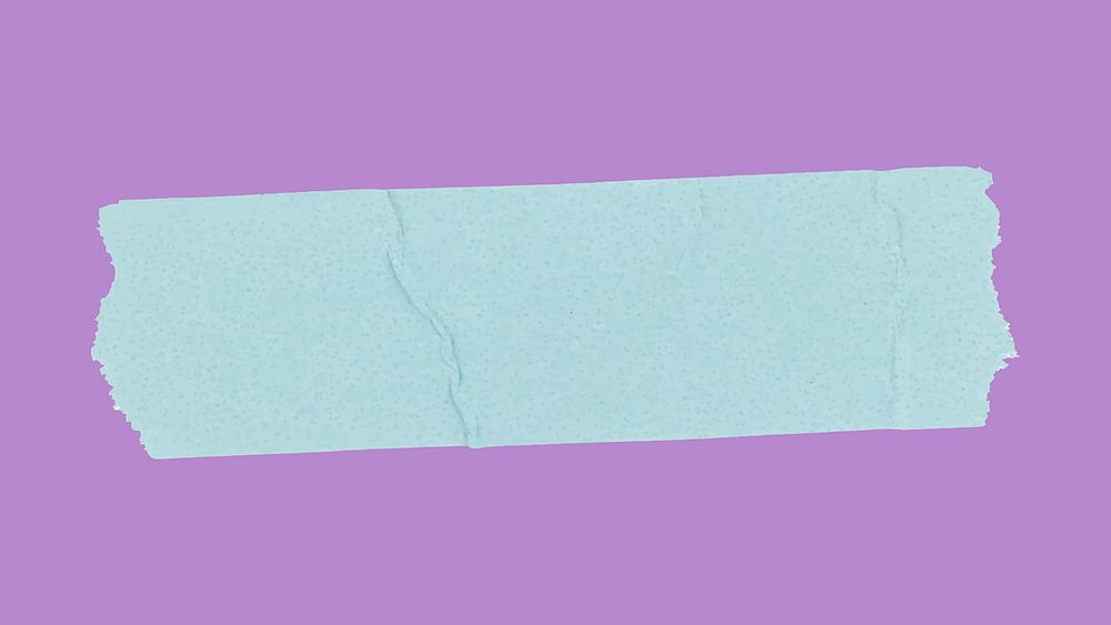 Cute washi tape sticker, blue collage element