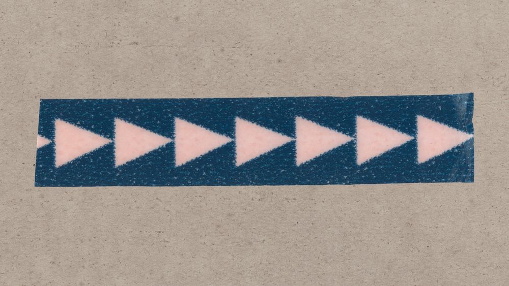 Blue washi tape clipart, abstract pattern design psd