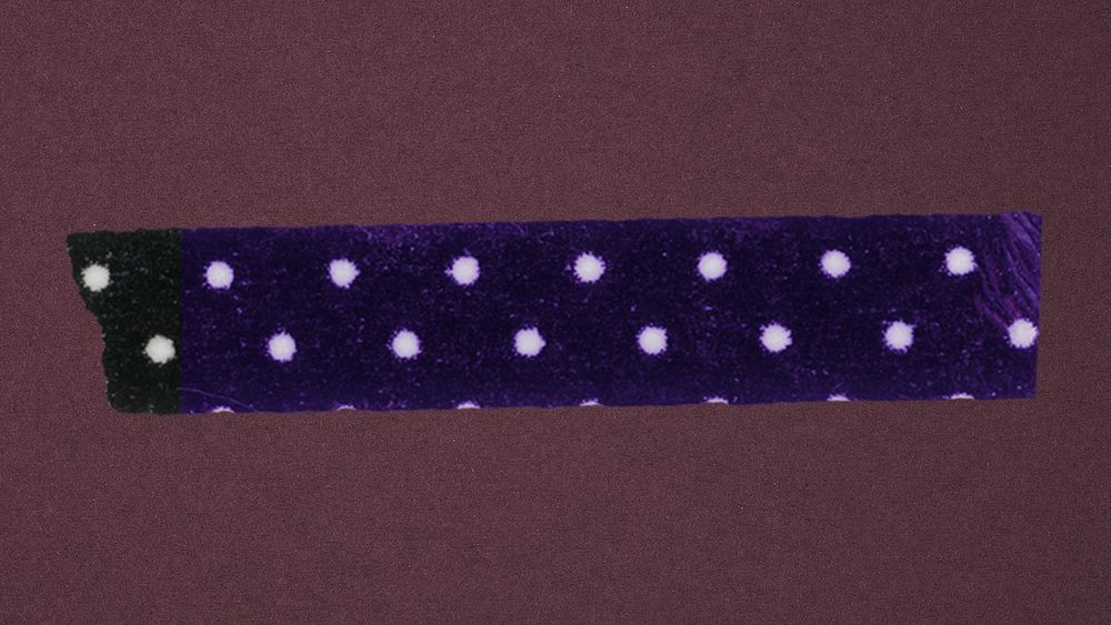 Cute washi tape clipart, purple polka dot pattern design