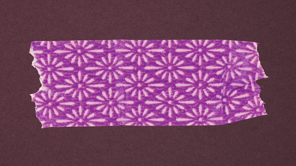 Vintage washi tape clipart, purple pattern design