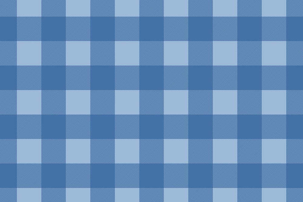 Seamless plaid background, blue checkered pattern design vector