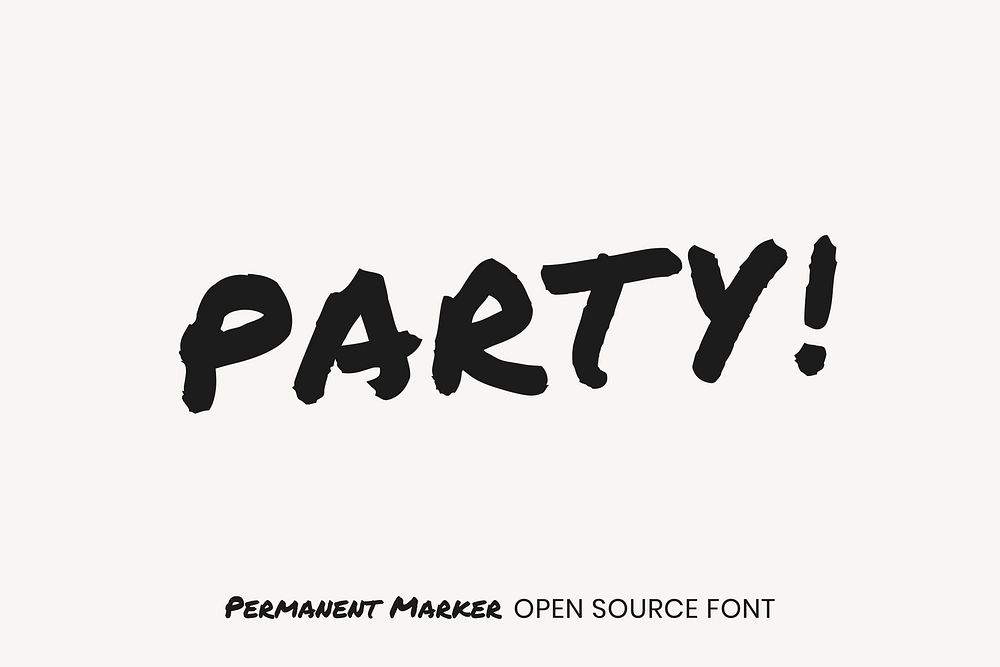Permanent Marker Open Source Font by Font Diner