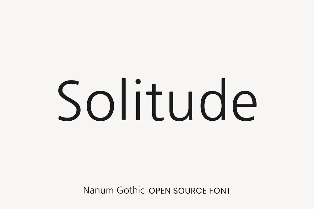 Nanum Gothic Open Source Font by Sandoll