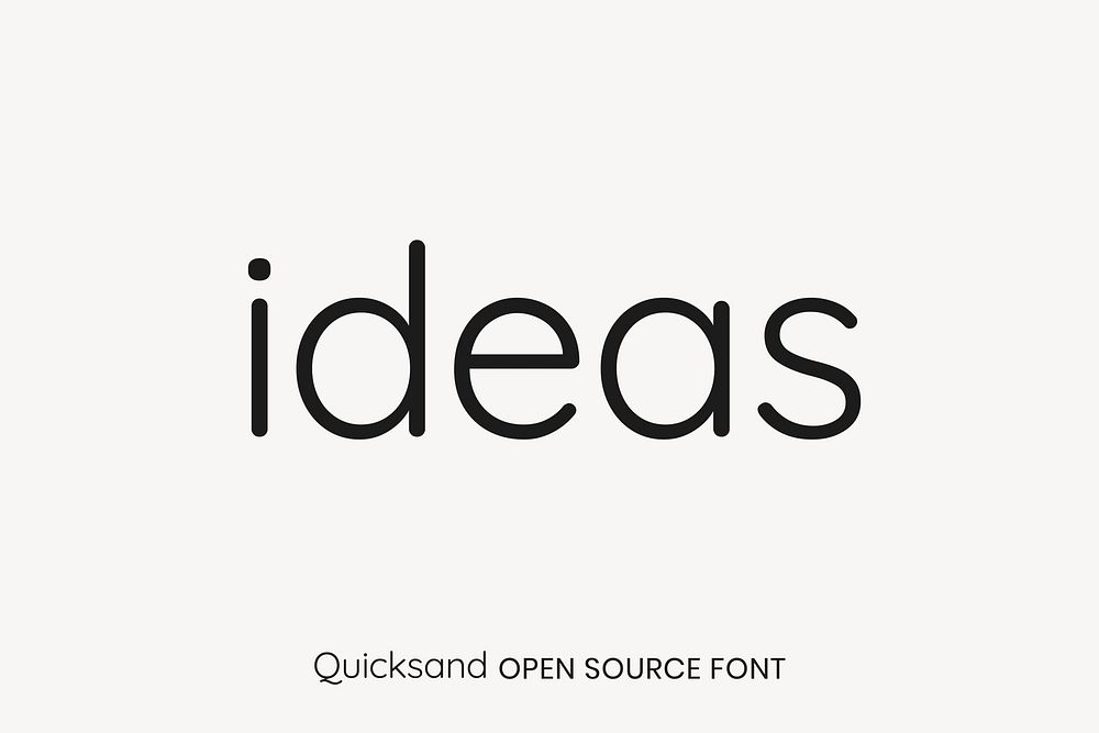 Quicksand Open Source Font by Andrew Paglinawan