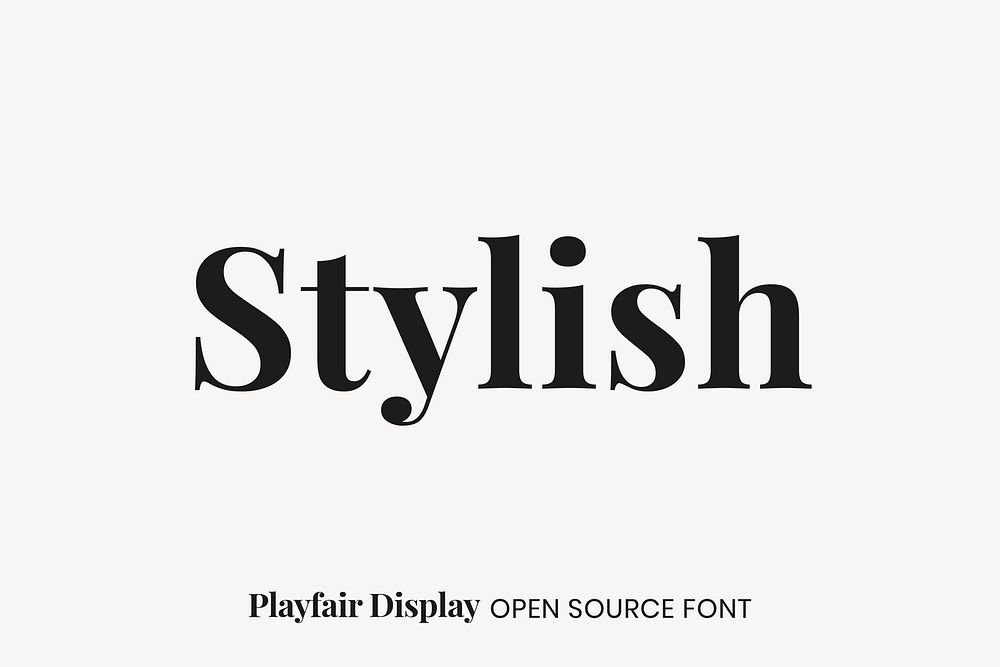 Playfair Display Open Source Font by Claus Eggers Sørensen