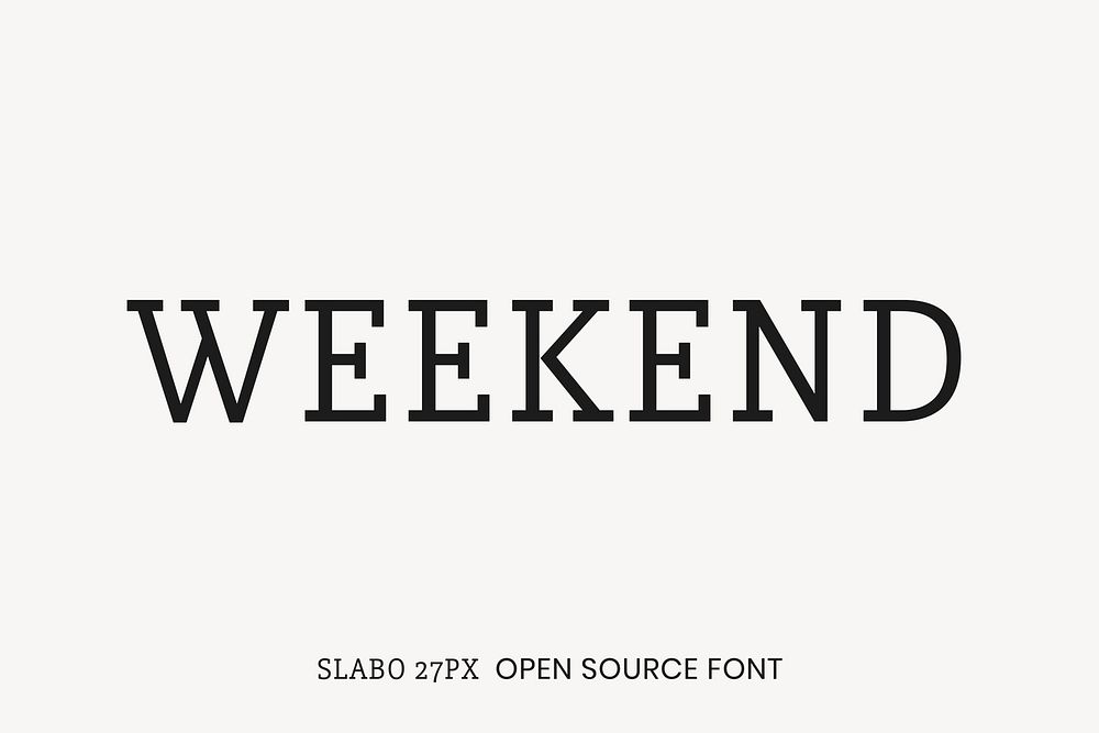 SLABO 27PX Open Source Font by John Hudson