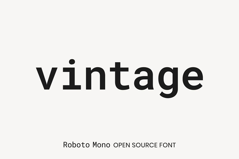 Roboto Mono Open Source Font by Christian Robertson