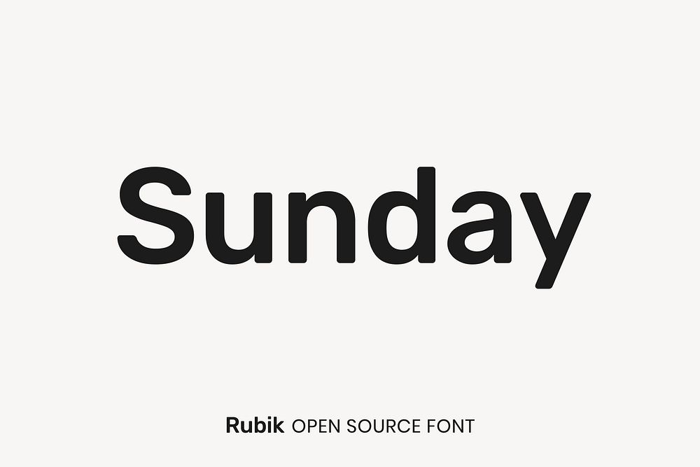 Rubik Open Source Font by Hubert and Fischer, Meir Sadan, Cyreal