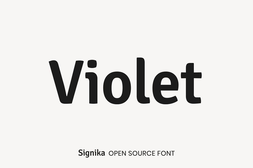Signika Open Source Font by Anna Giedryś