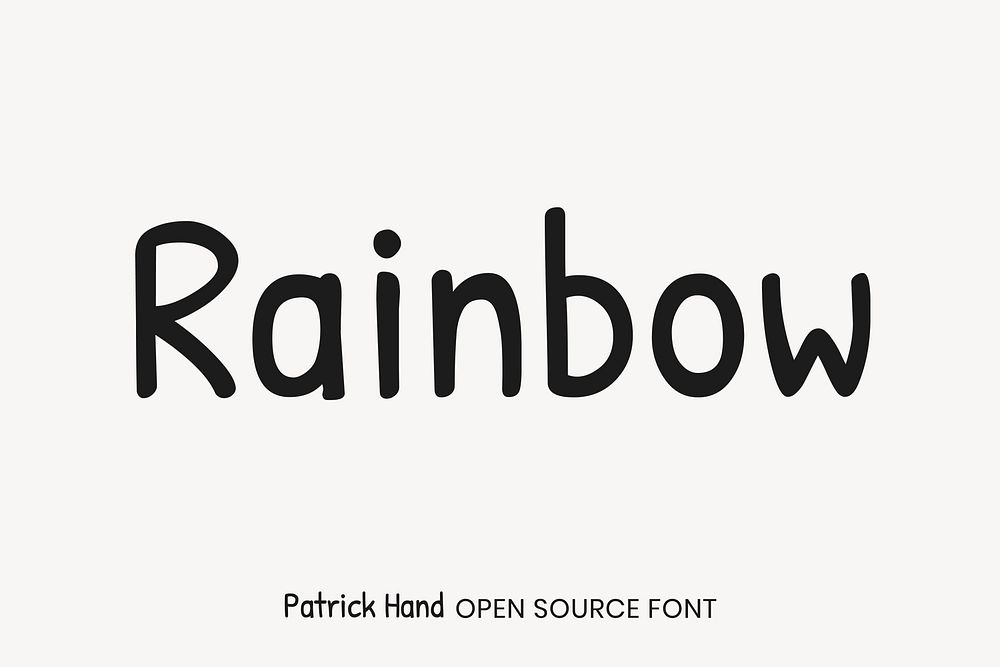 Patrick Hand Open Source Font by Patrick Wagesreiter