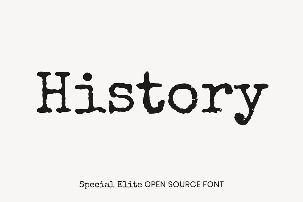 Special Elite Open Source Font by Astigmatic