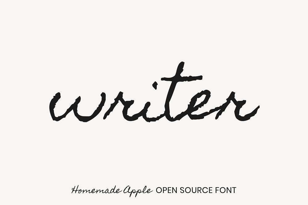 Homemade Apple Open Source Font by Font Diner