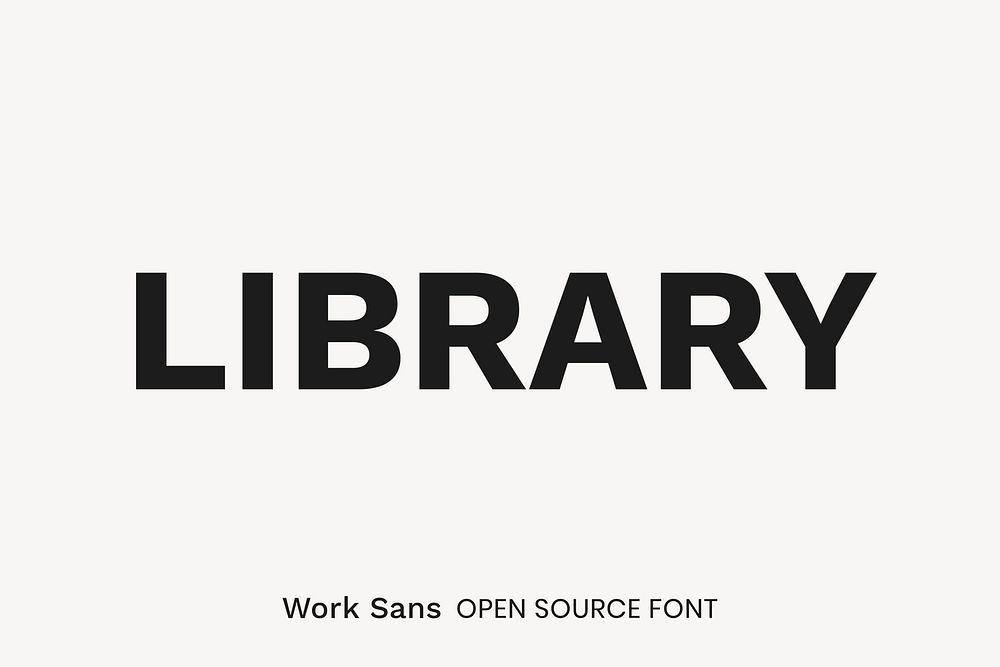 Work Sans Open Source Font by Wei Huang