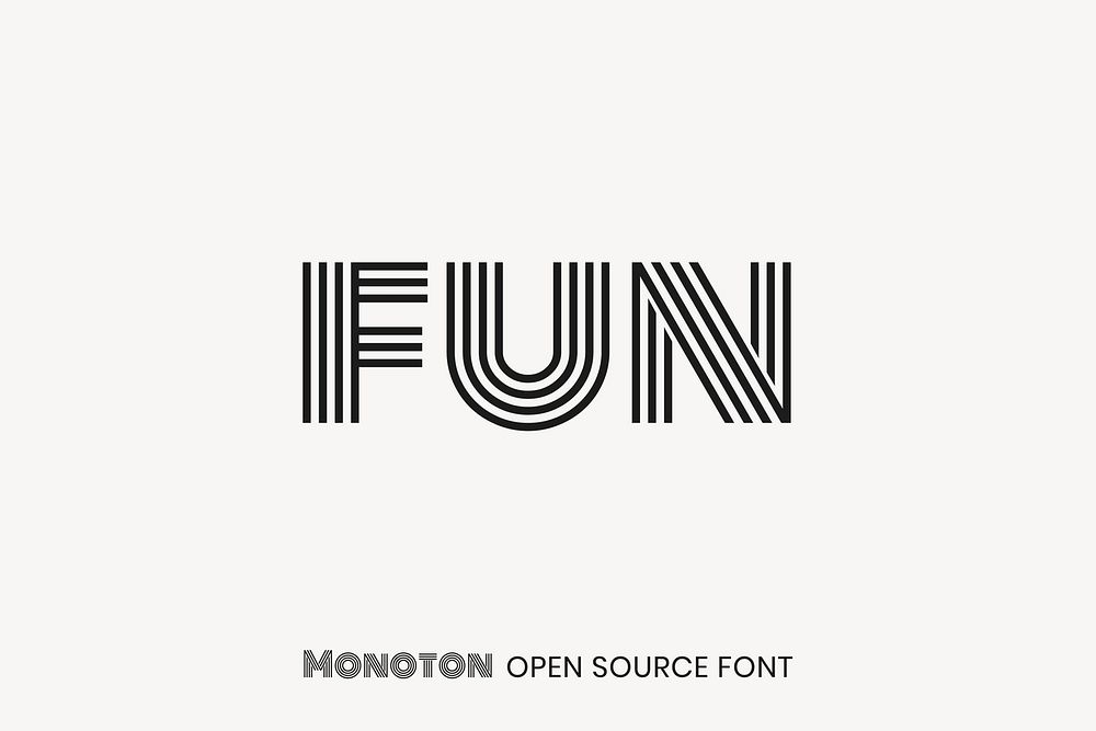 Monoton Open Source Font by  Vernon Adams