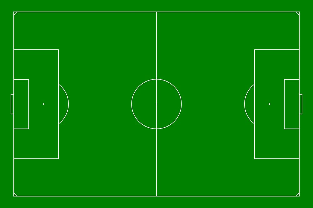 Football field top view illustration vector. Free public domain CC0 image.