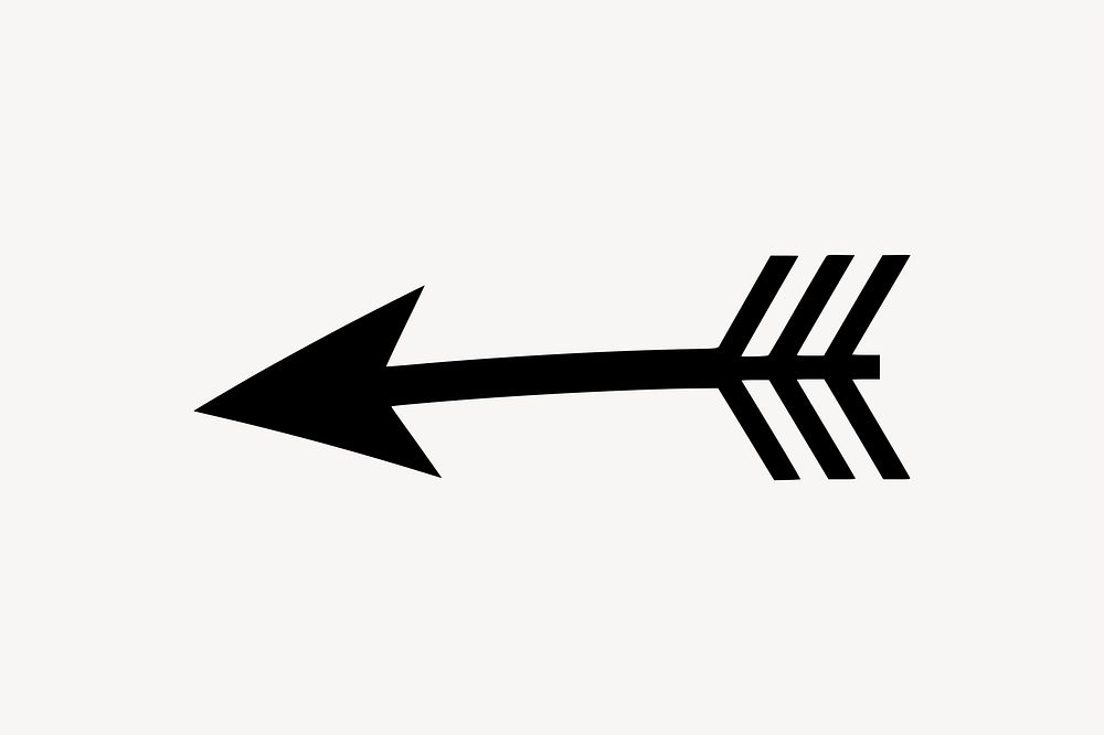 Black arrow clipart, business graphic vector. Free public domain CC0 image.