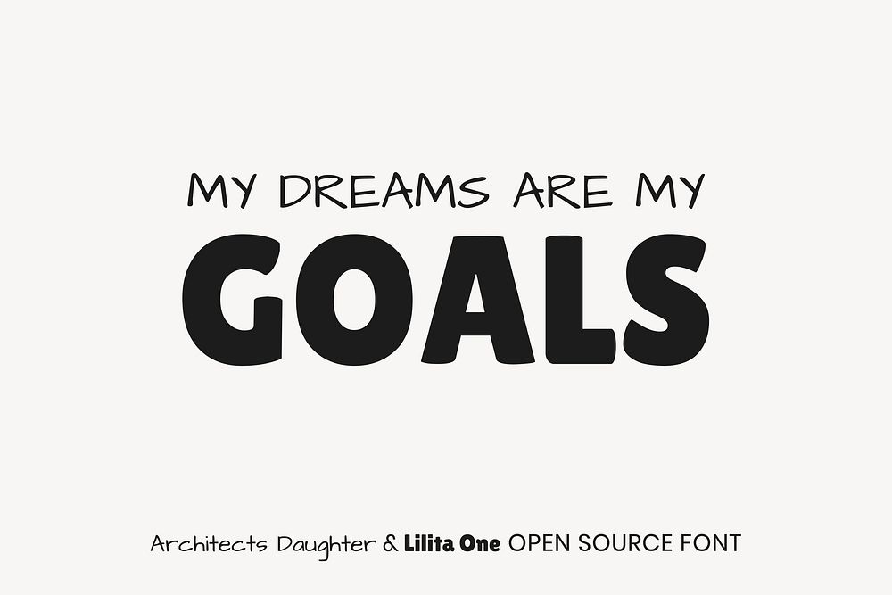 Architects Daughter & Lilita One open source font by Kimberly Geswein, Juan Montoreano