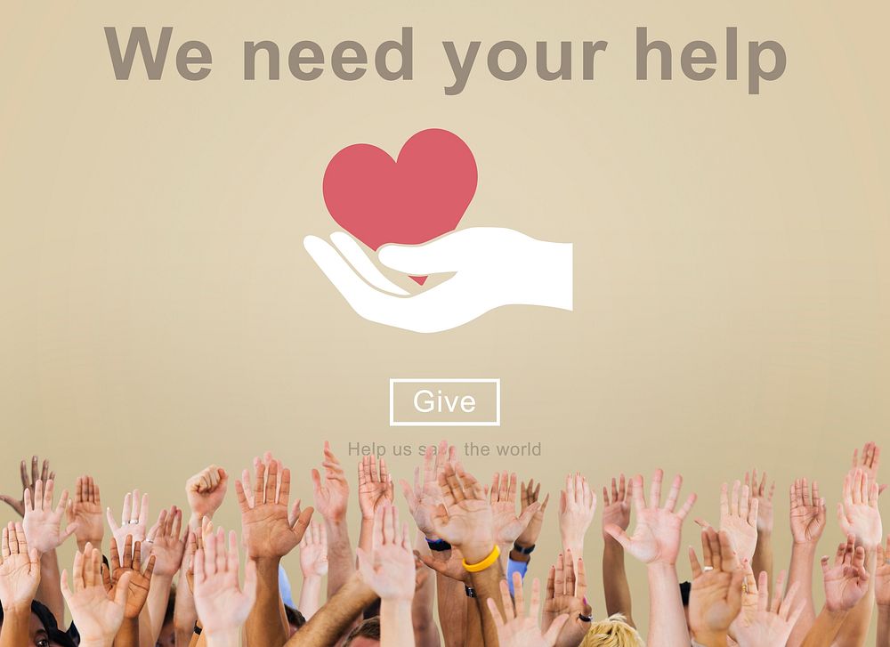 We Need Your Help Donate Charity Helping Suport Concept