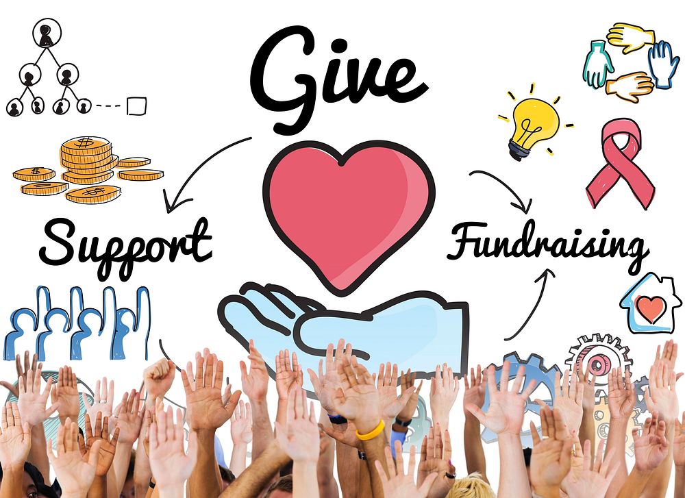 Give Support Fundraising Help Charity Concept