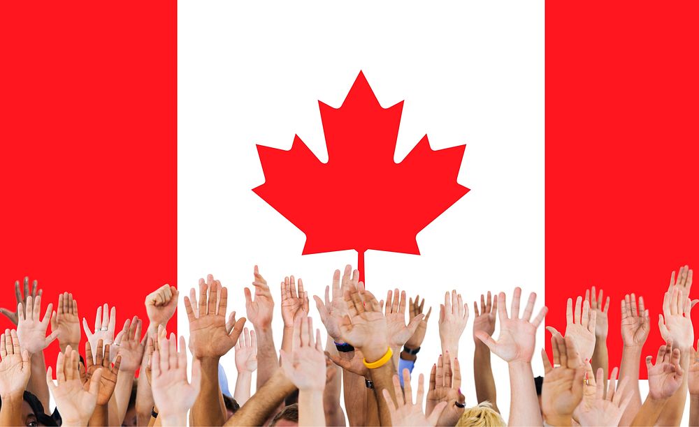 Canada National Flag Group of People Concept
