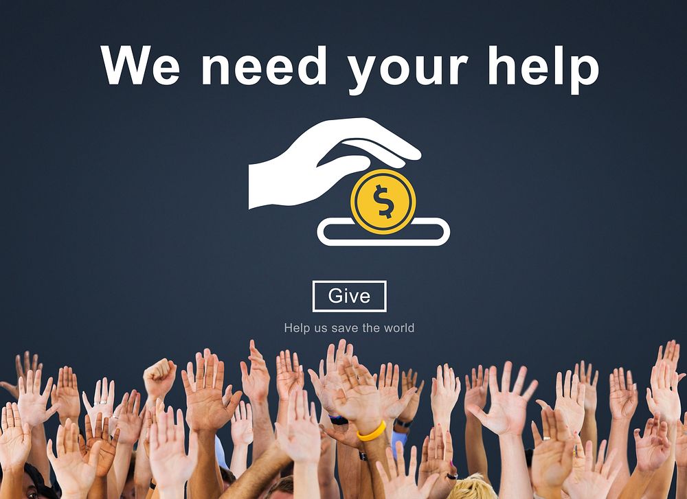 Money Donations Welfare Helping Hands Concept